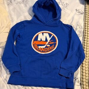 Islander Royal Blue Kids Pullover Hoodie with Orange & White Logo
